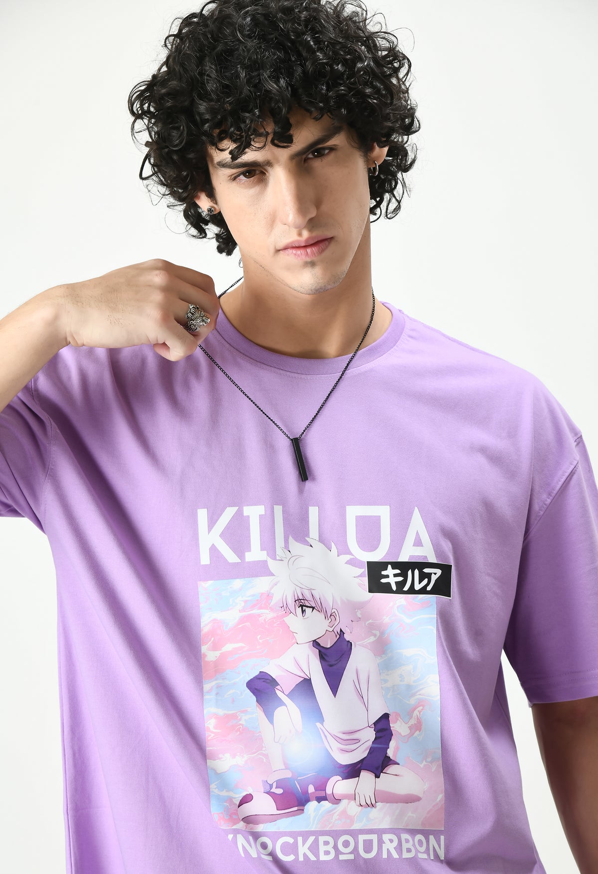 Killua Graphic Printed Oversized T-shirt By Knock Bourbon